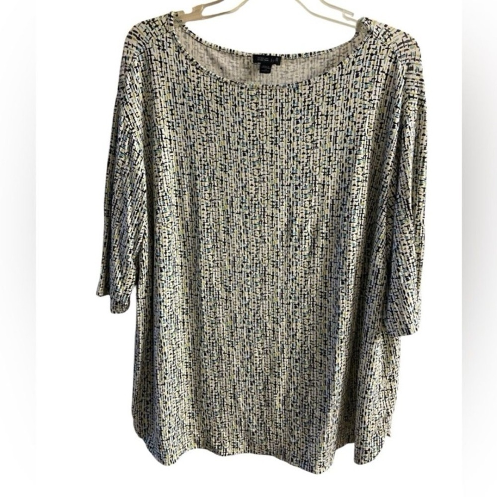 J Jill Wearever collection mukticolor Blouse tunic 2X